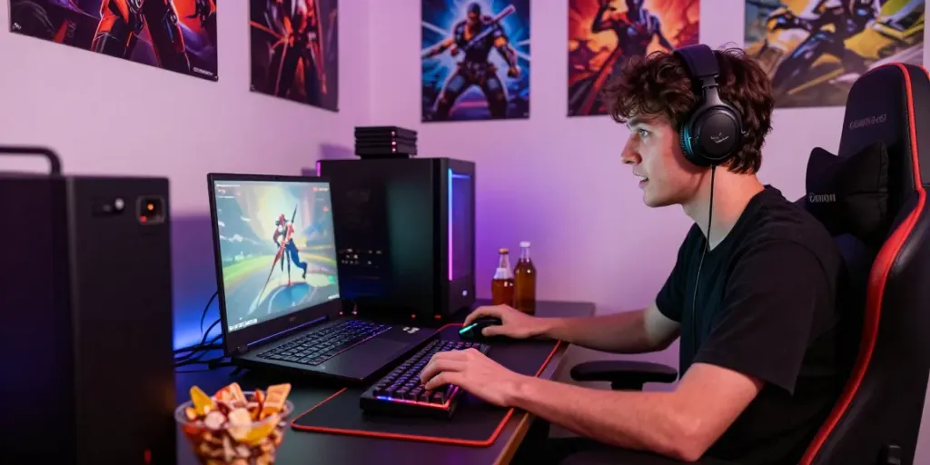 GEM88 gaming experience with a player fully engaged on a vibrant setup.
