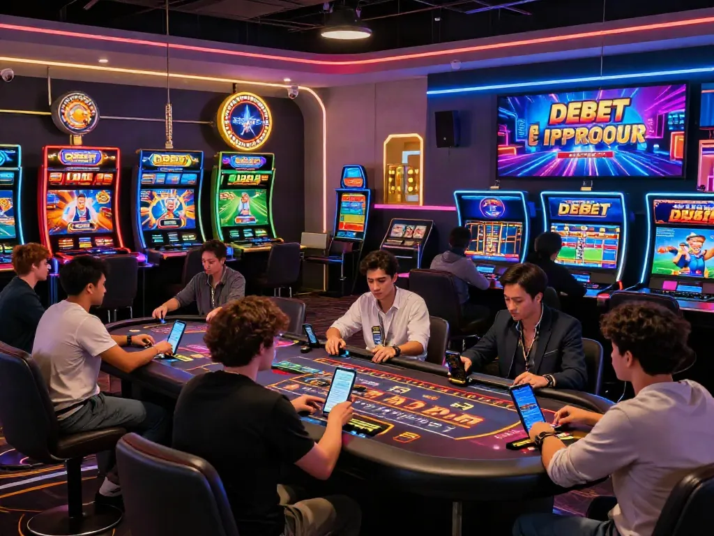 http://debet-onl.com showcases players enjoying diverse games in a dynamic digital gaming environment.