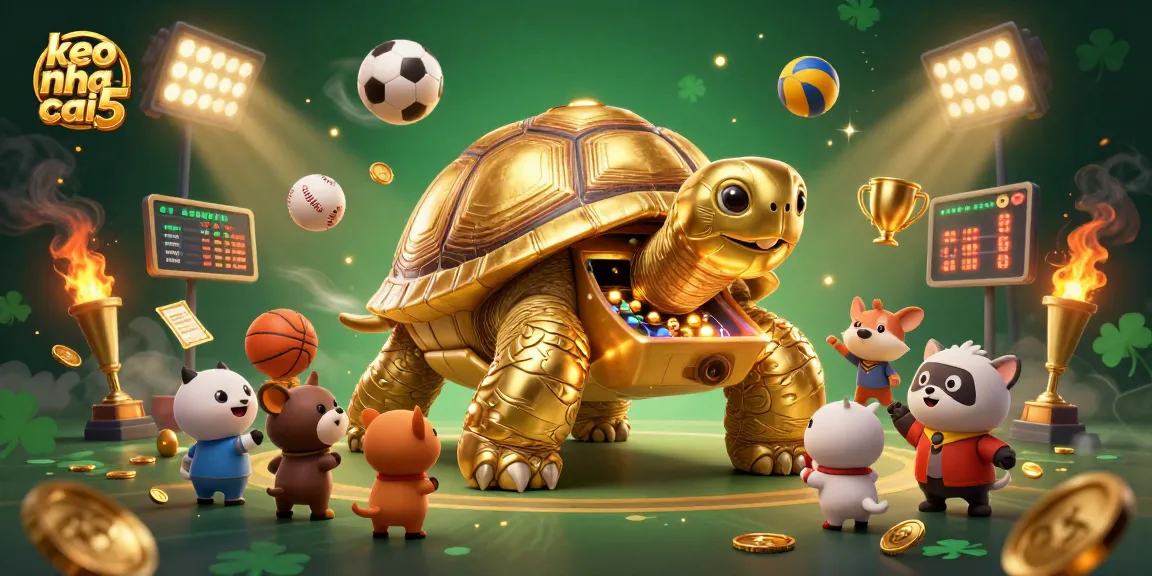 Experience the thrill of sports betting with keo nha cai 5 in this vibrant 3D illustration.